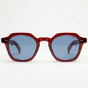 Lunettes de soleil LUMICRYST rouges unisex – vue de face – Gango Brand