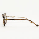 Lunettes de vue GLIM marron unisex – vue trois quarts – Gango Brand