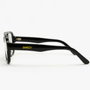 Lunettes de soleil VALE noires unisex – vue trois quarts – Gango Brand