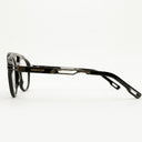 Lunettes de soleil ASTRA noires unisex – vue trois quarts – Gango Brand