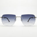 Lunettes de soleil SNOWDRIFT argentées unisex – vue de face – Gango Brand