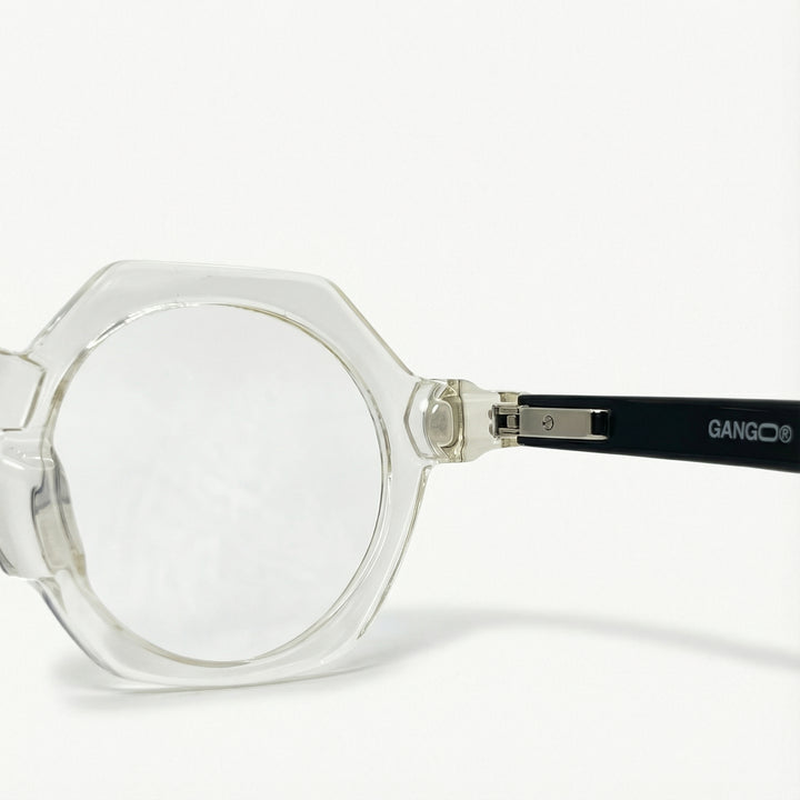 Lunettes de vue GLACIERA transparentes unisex – vue de profil – Gango Brand