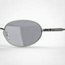 Lunettes de soleil SNOW argentées unisex – vue de profil – Gango Brand
