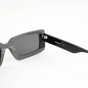 Lunettes de soleil GRIT noires unisex – vue trois quarts – Gango Brand