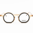 Lunettes de soleil ARO dorées unisex – vue de face – Gango Brand