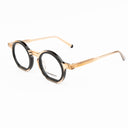 Lunettes de soleil ARO dorées unisex – vue de profil – Gango Brand