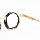 Lunettes de soleil ARO dorées unisex – vue trois quarts – Gango Brand