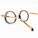 Lunettes de soleil ARO dorées unisex – détail de la monture – Gango Brand