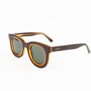 Lunettes de soleil PULSE marron unisex – détail de la monture – Gango Brand