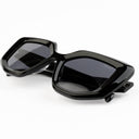 Lunettes de soleil ECLIPSE noires femmes – détail de la monture – Gango Brand
