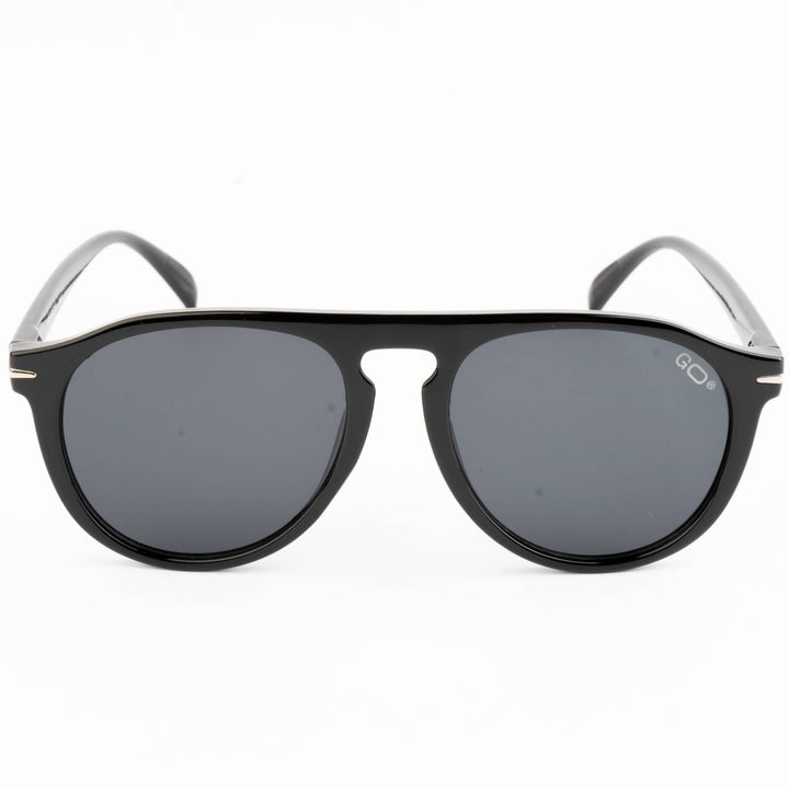 Lunettes de soleil SHADY noires unisex – vue de face – Gango Brand