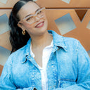 Lunettes de soleil LEMONADE beige femmes – vue trois quarts – Gango Brand