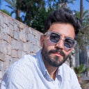 Lunettes de soleil PLUME blanches unisex – vue de face – Gango Brand