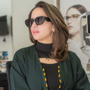 Lunettes de soleil RAVEN noires femmes – détail de la monture – Gango Brand