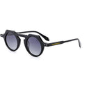 Lunettes de soleil PLUM noires unisex – vue de face – Gango Brand
