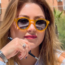 Lunettes de soleil CITRINE jaunes unisex – vue de face – Gango Brand