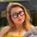 Lunettes de soleil DAWN marron unisex – vue arrière – Gango Brand