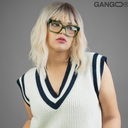 Lunettes de soleil OLIVE vertes femmes – porté – Gango Brand