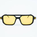 Lunettes de soleil AMBER noires homme – vue de face – Gango Brand