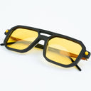 Lunettes de soleil AMBER noires homme – porté – Gango Brand