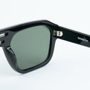 Lunettes de soleil FROSTBITE noires unisex – détail de la monture – Gango Brand