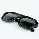 Lunettes de soleil FROSTBITE noires unisex – vue arrière – Gango Brand