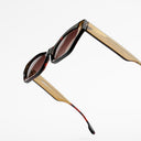 Lunettes de soleil FLOWER marron femmes – vue trois quarts – Gango Brand