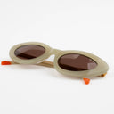 Lunettes de soleil SLEET beige femmes – vue de profil – Gango Brand