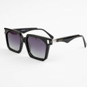 Lunettes de soleil B-REGAL noires femmes – détail de la monture – Gango Brand