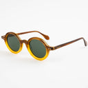 Lunettes de soleil ZEPHYR dorées unisex – vue trois quarts – Gango Brand
