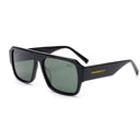 Lunettes de soleil IVORY noires unisex – vue de profil – Gango Brand