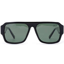 Lunettes de soleil IVORY noires unisex – vue de face – Gango Brand