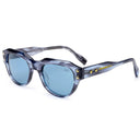 Lunettes de soleil TERRA bleues unisex – vue de profil – Gango Brand