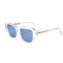 Lunettes de soleil PLUME blanches unisex – vue de profil – Gango Brand