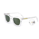 Lunettes de soleil JADE blanches unisex – vue trois quarts – Gango Brand