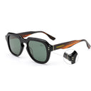 Lunettes de soleil MARBLE noires unisex – vue de profil – Gango Brand