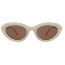 Lunettes de soleil SLEET beige femmes – vue de face – Gango Brand