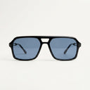 Lunettes de soleil AZUR noires unisex – vue de face – Gango Brand
