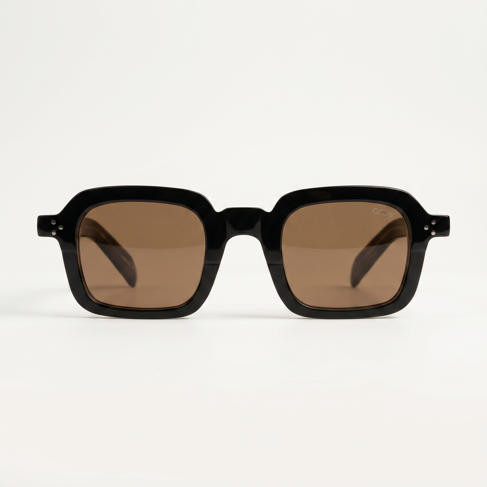 Lunettes de soleil BAMBO marron unisex – vue de face – Gango Brand
