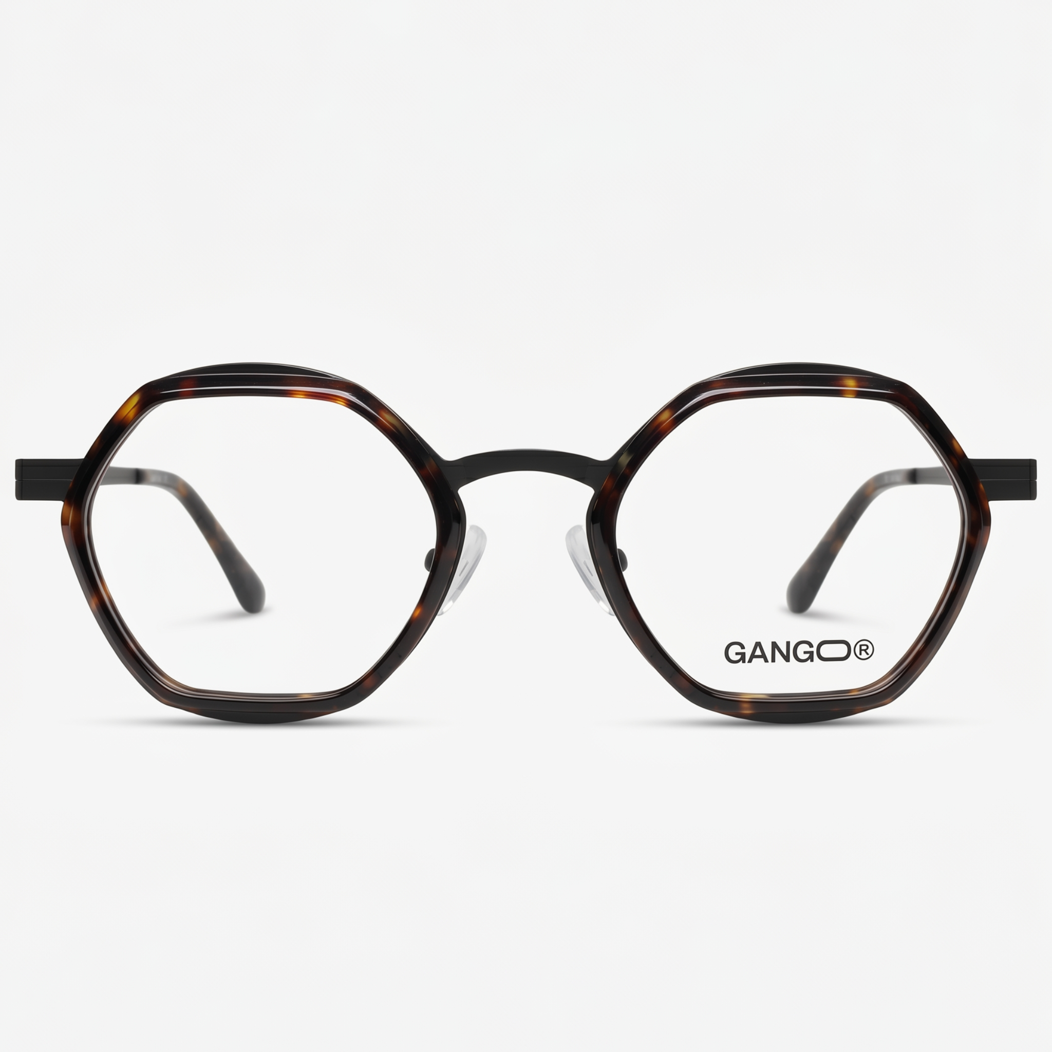Lunettes de vue NOMAD marron unisex – vue de face – Gango Brand