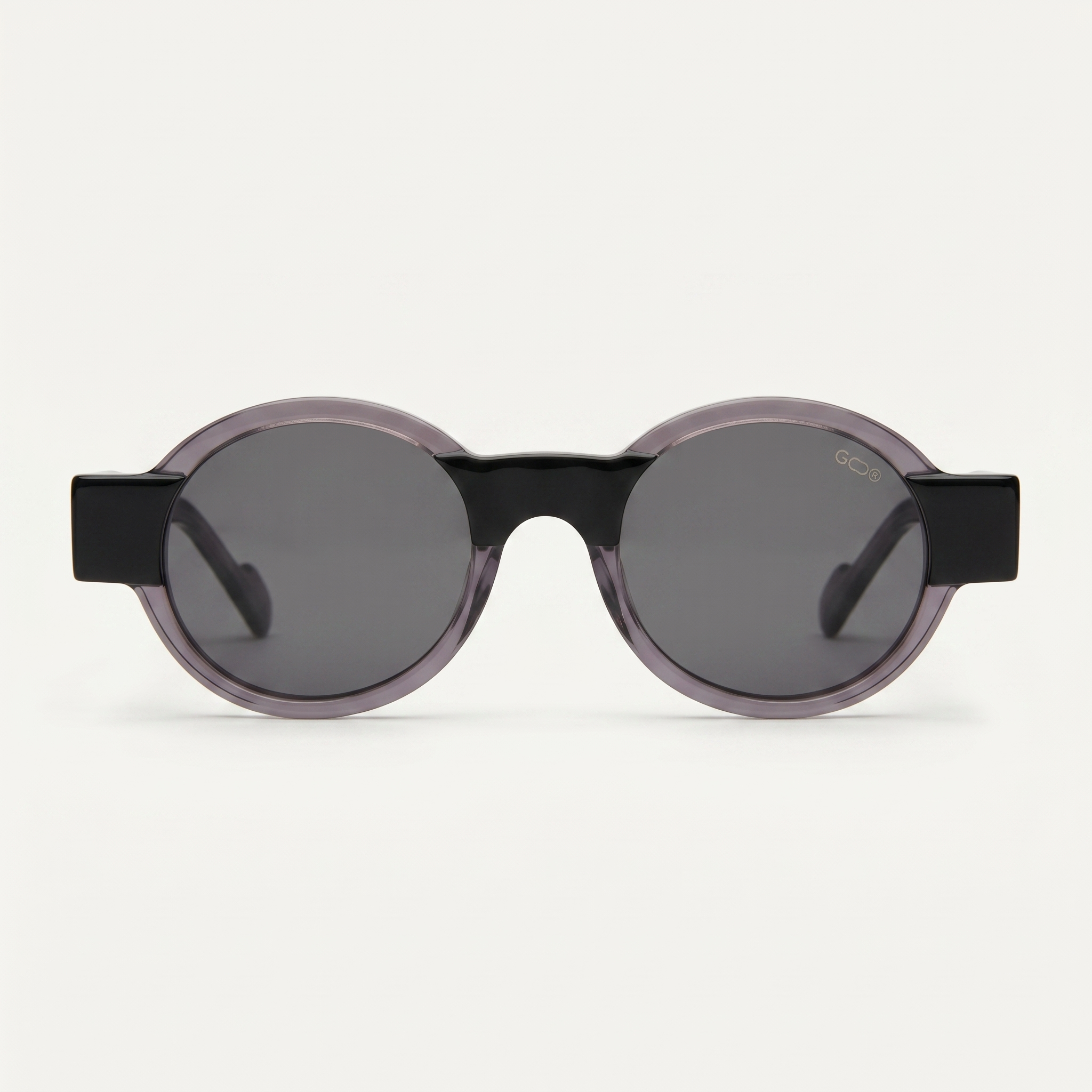 Lunettes de soleil DUSK grises unisex – vue de face – Gango Brand