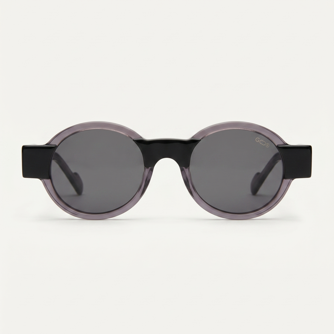 Lunettes de soleil DUSK grises unisex – vue de face – Gango Brand