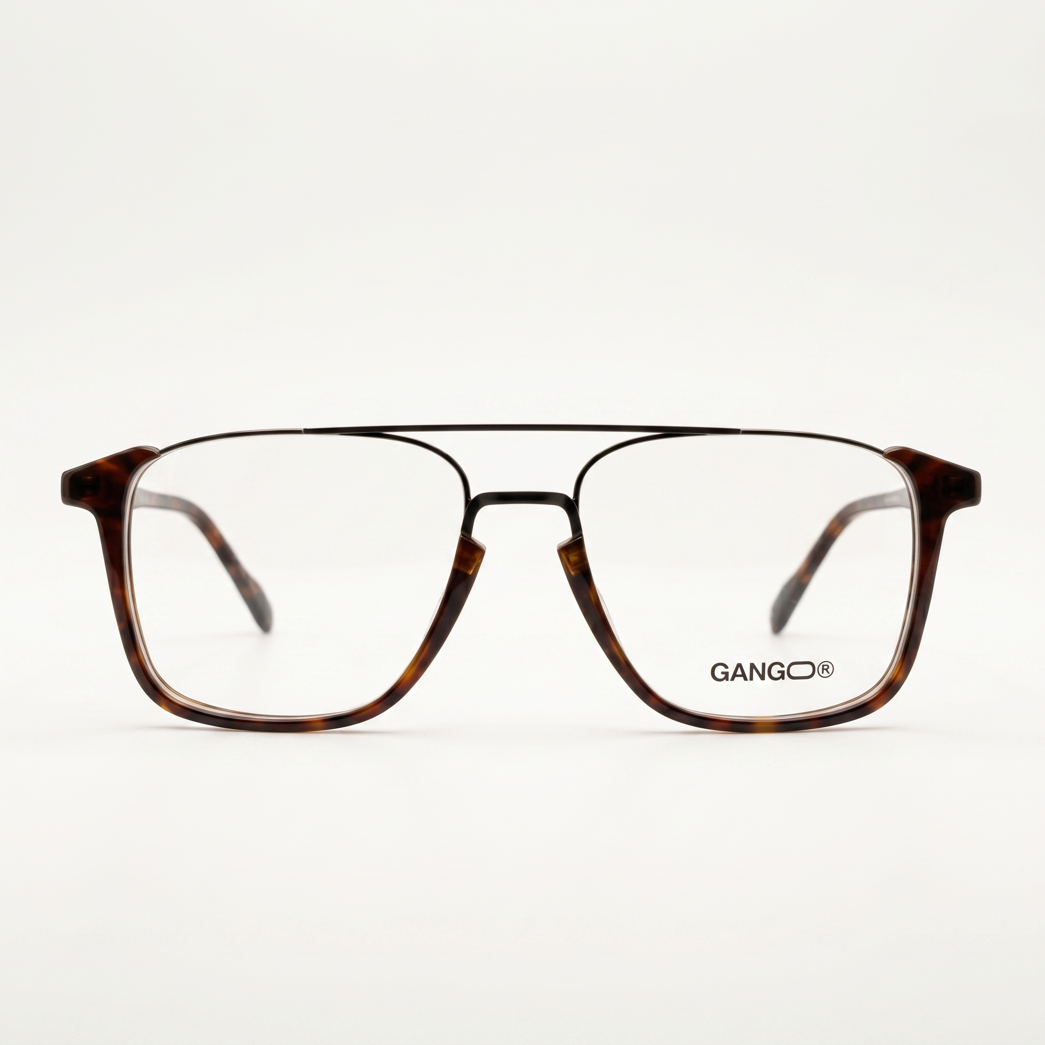 Lunettes de vue RIVAGE marron unisex – vue de face – Gango Brand