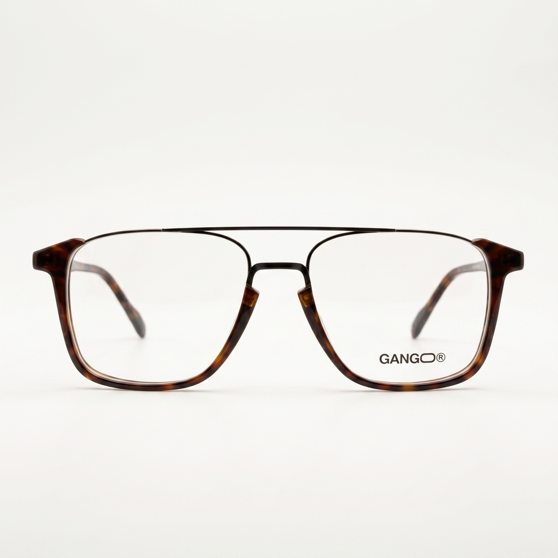 Lunettes de vue RIVAGE marron unisex – vue de face – Gango Brand