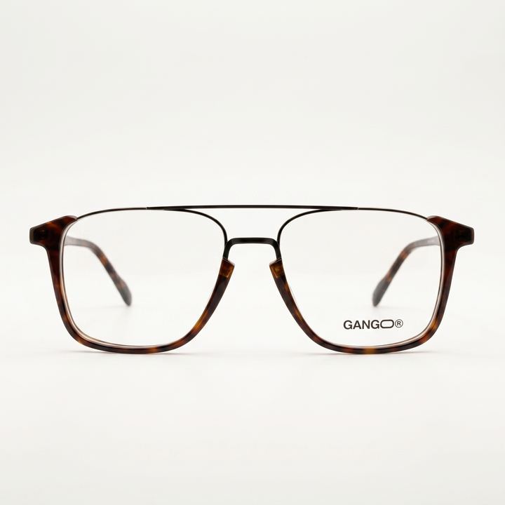 Lunettes de vue RIVAGE marron unisex – vue de face – Gango Brand