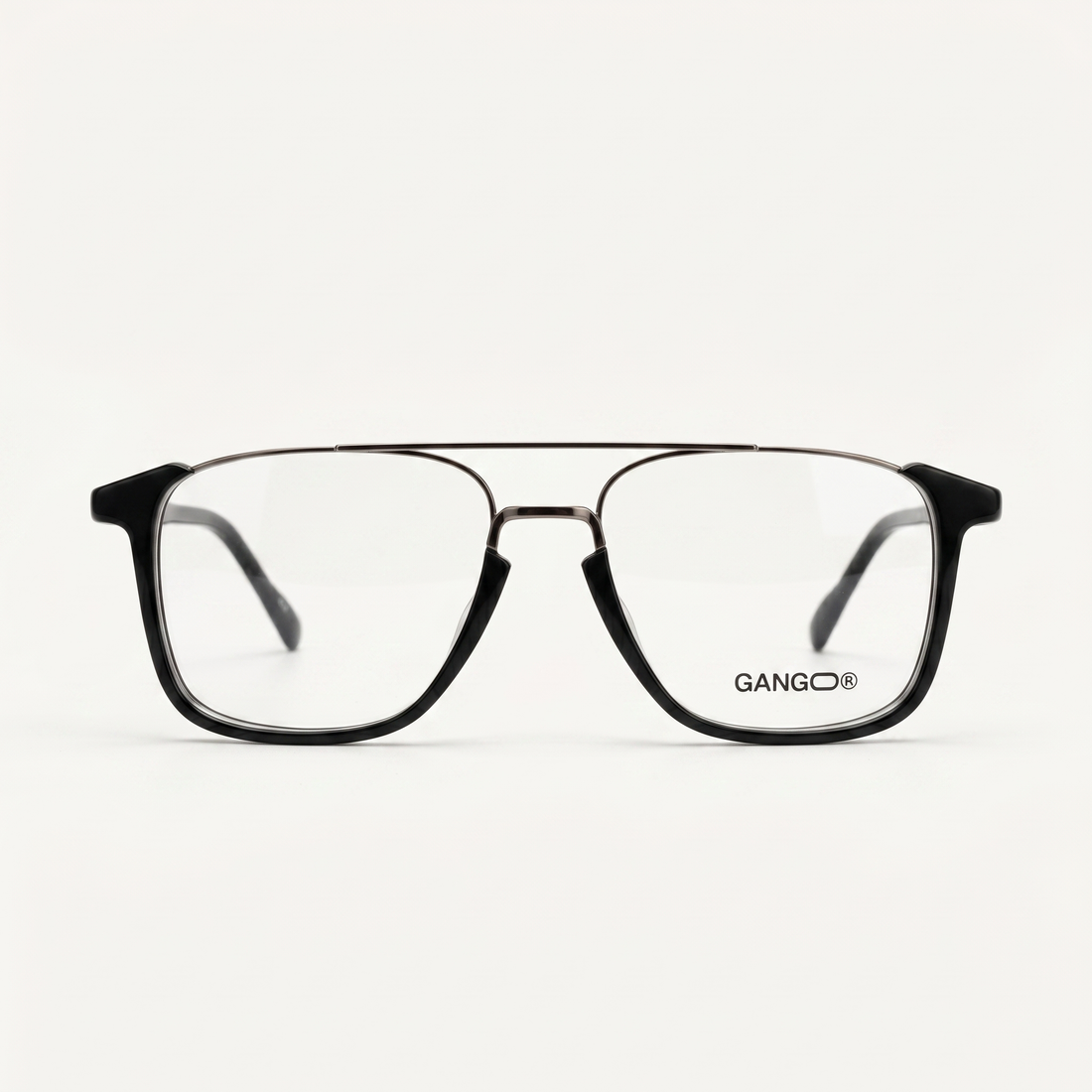 Lunettes de vue MARINA noires unisex – vue de face – Gango Brand