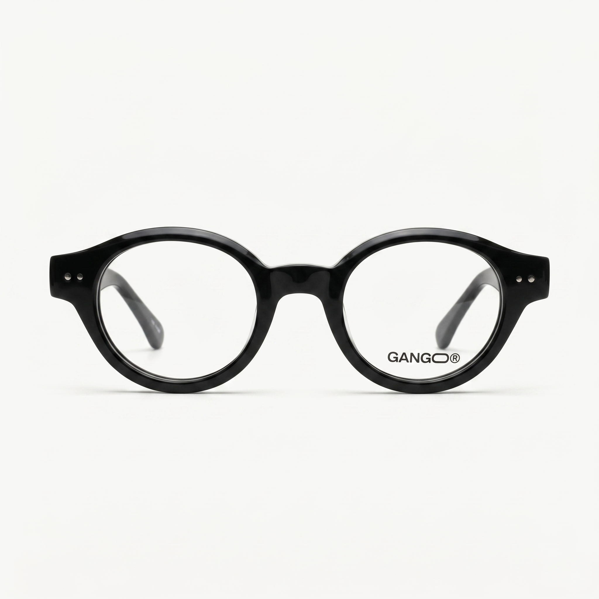 Lunettes de vue WAY noires unisex – vue de face – Gango Brand