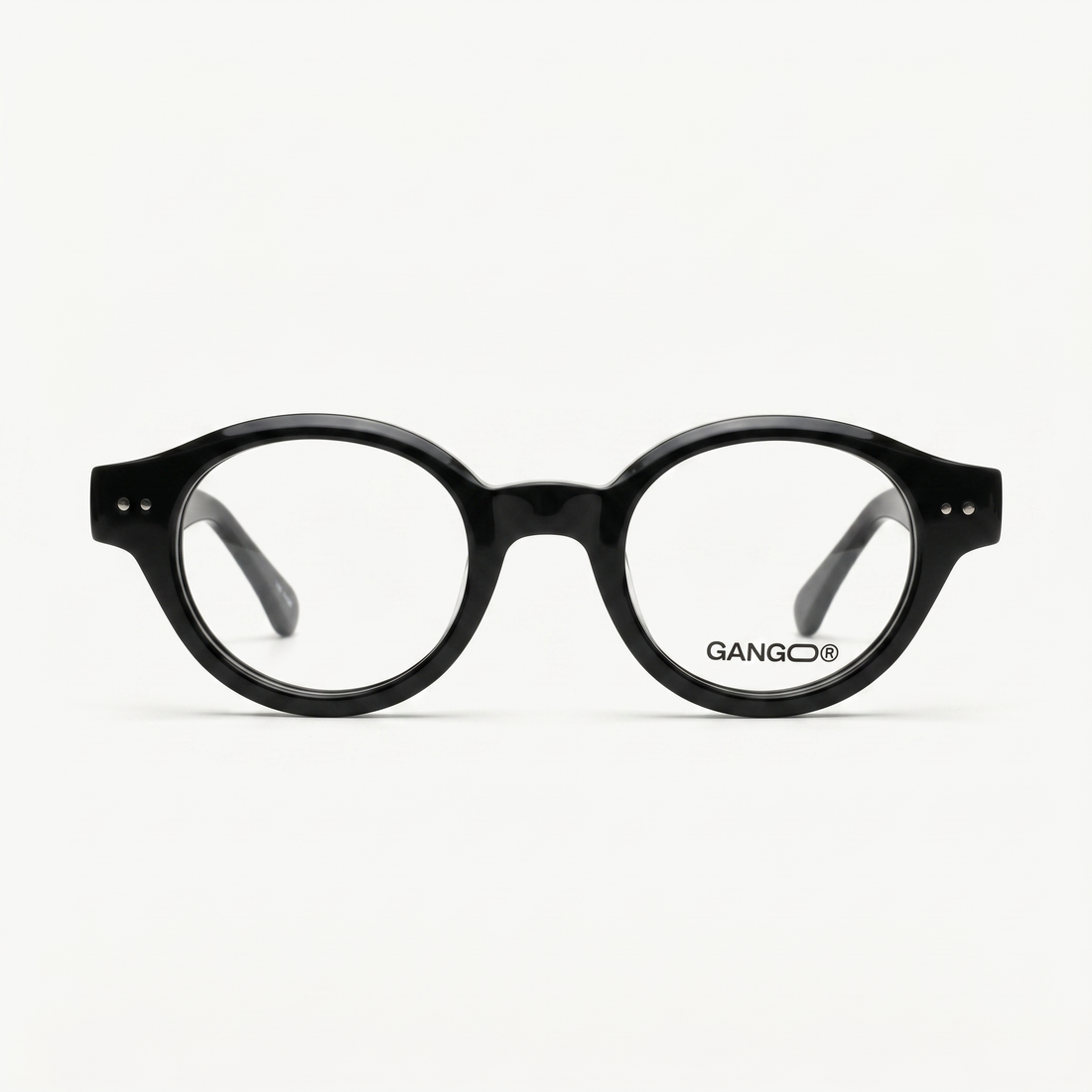 Lunettes de vue WAY noires unisex – vue de face – Gango Brand