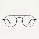 Lunettes de vue VECTRA noires unisex – vue trois quarts – Gango Brand