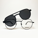 Lunettes de vue VECTRA noires unisex – vue de face – Gango Brand